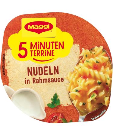 MAGGI 5 Minute Terrine Noodles in Cream Sauce Instant Tagliatelle Ready Meal (61g) Delicious Creamy Pasta for Quick International Shipping - Buy Online on GoSupps.com