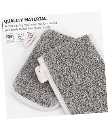 BIUDECO 5pcs Flip Soap Foam Net Mesh Bag Soap Mesh Saver Soap Exfoliating Bags Shower Supplies Cotton Linen - Buy Online on GoSupps.com