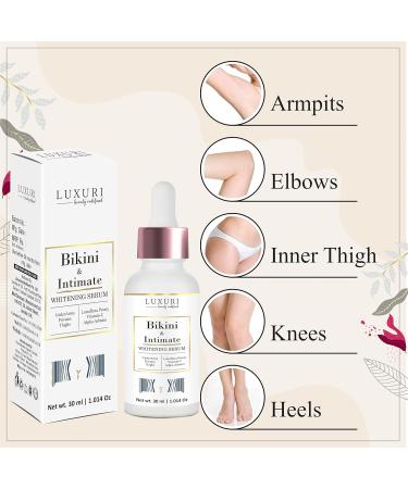 LUXURI Intimate Whitening & Brightening Serum - Natural Formula for Sensitive Bikini Skin (30ml) | International Shipping Available - Buy Online on GoSupps.com