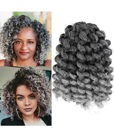 Jamaican Bounce 8 inch Ringlet Wand Curl Crochet Hair Extensions (Pack of 3) - Grey Curly Crochet Braids - 60 Roots - Buy Online on GoSupps.com