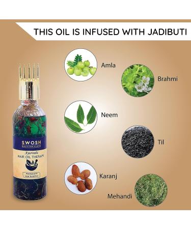 SWOSH 100% Ayurvedic Bhringraj and Amla Hair Oil - 100ml | Paraben, Sulphate, Silicone, and Synthetic Colour-Free - Buy Online on GoSupps.com