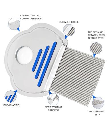 Terminator Combs - Professional Metal Lice Comb with Magnifier for Quick Nit & Dandruff Removal - Perfect for Kids and Adults (1 Pack - Buy Online on GoSupps.com