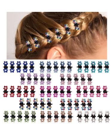 Jaciya 65pcs Small Claw Hair Clip Set for Women - Colorful Mini Hair Accessories with Rhinestone Metal Clamps - Buy Online on GoSupps.com