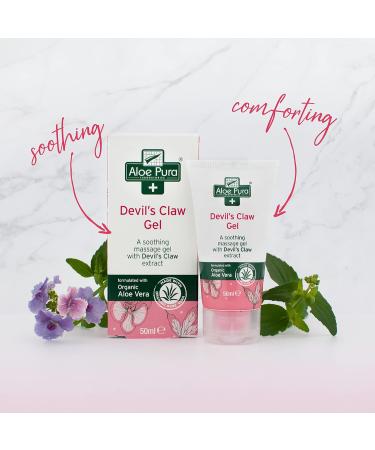 Devil's Claw Gel with Organic Aloe Vera | Natural Vegan Cruelty-Free Soothing Relief | 50ml Aloe Pura - Paraben & SLS Free - Buy Online on GoSupps.com