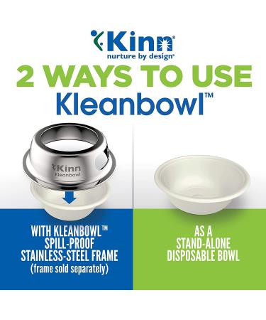 Kinn Disposable Cat and Dog Bowls - 8 oz Compostable Refills for Kleanbowl Non-Skid Stainless Steel Frame Feeding Pet Bowl (50 Pack) - Buy Online on GoSupps.com