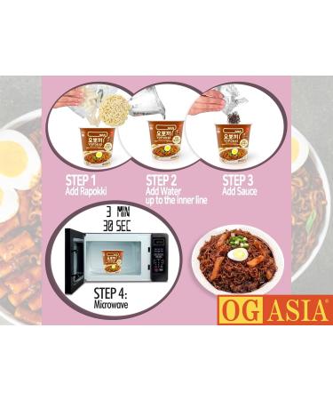 Rapokki Jjajang 2 Pack Rice Cake Ramen Noodles in a Cup - Tteokbokki Korean Rice Cake - Black Soybean - OG ASIA - 2 x 145g - Buy Online on GoSupps.com