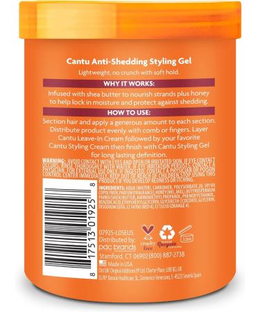 Cantu Anti-Shedding Styling Gel with Honey 524g - Strengthen and Style Your Hair - Buy Online on GoSupps.com