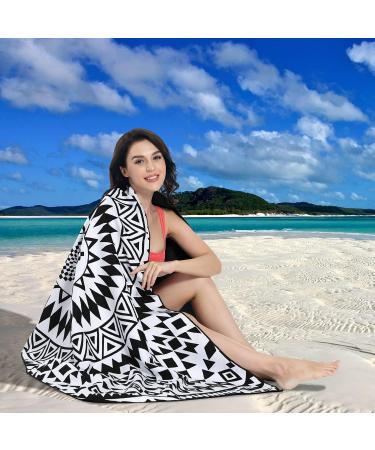 DARCHEN Oversized Quick Dry Microfiber Beach Towel - Sand Free, Compact & Lightweight - Bohemian Rhapsody Black 1 Pack (XL 70x35 Inch) - Buy Online on GoSupps.com