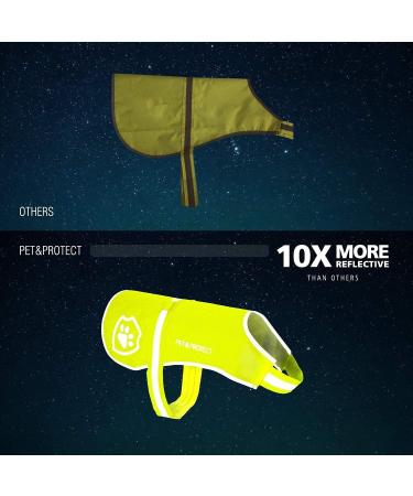 High Visibility Reflective Dog Coat - Neon Yellow Vest for Small to Large Breeds | Ideal for Walking Jogging & Training (7.3 - 59 kg) - Buy Online on GoSupps.com