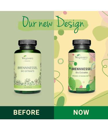 Organic Stinging Nettle Extract Vegavero - 2250mg Root & Leaf Extracts - Blood Sugar & Joint Health Support - Prostate Health - 120 Capsules - Vegan - Urtica Dioica - Buy Online on GoSupps.com