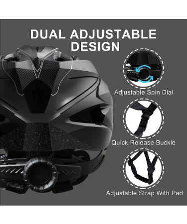 Zenroll Adult Bike Helmet with Detachable Visor - Stylish Lightweight Design for Men and Women Cycling - Large Black - Buy Online on GoSupps.com