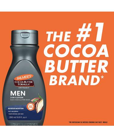 Palmer's Cocoa Butter Formula for Men - Vitamin E Body & Face Lotion 8.5 fl oz - Buy Online on GoSupps.com