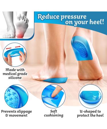 Medipaq Posture Correcting Gel Heel Pads - 1 Pair M/L (UK 8-12) | Silicone Heel Cups for Plantar Fasciitis | Pronation & Supination Correction - Buy Online on GoSupps.com