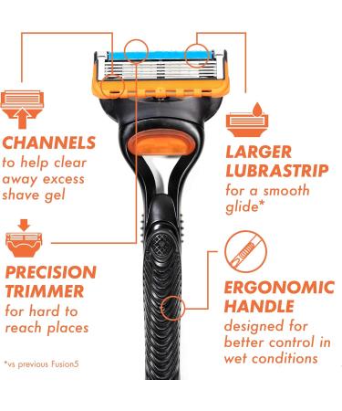 Gillette Fusion5 Men's Razor Includes 1 Handle + 2 Refills 1 count (Pack of 1) Blue and Silver - Buy Online on GoSupps.com