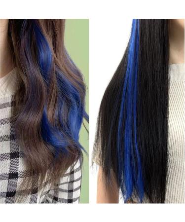 Rhyme 9PCS 21\\ Colored Clip in Blue Hair Extensions for Women - Party Highlights - Buy Online on GoSupps.com
