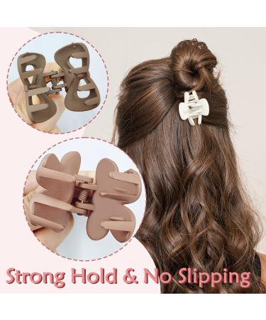 6 Small Hair Clamps (4 cm/1.5 inch) - Cute Two-Row Teeth Clips for High Ponytails | 2 Styles Available - Buy Online on GoSupps.com