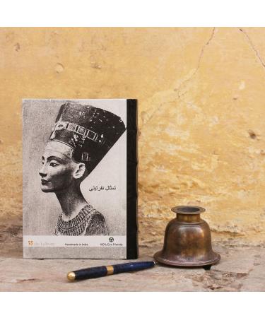 DeKulture Head of Nefertiti Daily Planner - 176 Pages (125gsm) Genuine Leather Spine Eco-Friendly Paper - Luxury Gift for Men & Women - Buy Online on GoSupps.com