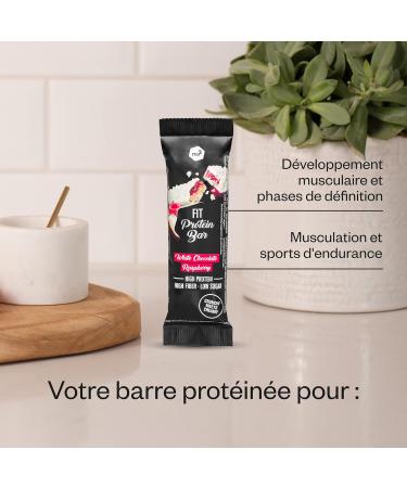 nu3 Fit Protein Bar White Chocolate Raspberry 12 x 55g - high protein bar with 17.6g protein per bar - palm oil and aspartame free - 2.5g sugar per bar - milk protein - Buy Online on GoSupps.com