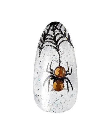 Buy KISS Voguish Fantasy Halloween Nails - Black Almond Shape 28 Fake Nails Pink Gel Nail Glue Mini File & Manicure Stick | International Shipping Available - Buy Online on GoSupps.com