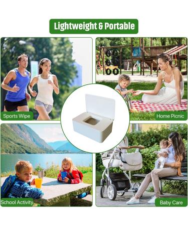 Buy Plastic Wet Wipes Dispenser Box - Versatile Storage for Baby Wipes Napkins and Tissue - Foundation White Cover - International Shipping Available - Buy Online on GoSupps.com