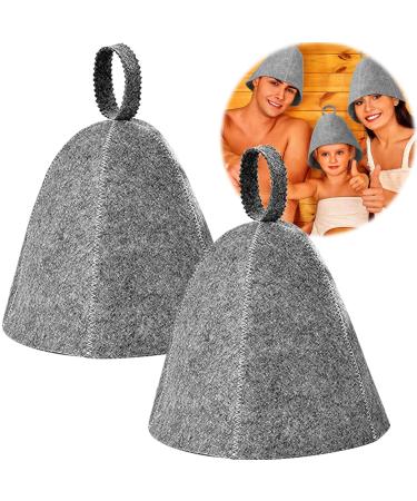 VBXPOU 2 pieces sauna hat felt sauna hat cap sauna cap sauna accessories shower cap women men sauna hat felt cap headgear