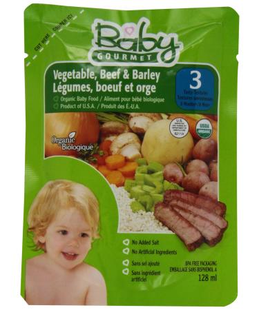 Baby Gourmet Tasty Textures Vegetable Beef and Barley 16-Pack Veggie Beef