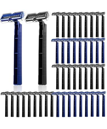 BUPOGAKE Disposable Razors Bulk Individually Wrapped Disposable Safety Razor Twin Blade Razors with Clear Safety Cap for Travel Hotels Motels Beauty Salons Homes(30 Pieces)