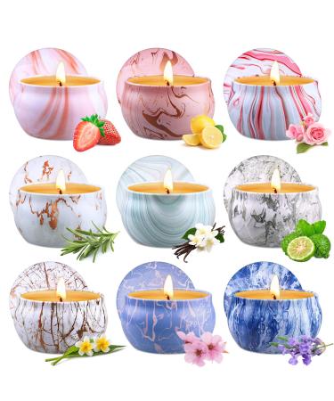 Scented Candles Gifts for Women 2.5oz Aromatherapy Candles for Home Scented Long Lasting Soy Wax Candle Sets for Women Gift Small Candles for Gifts Bath Yoga Spa Birthday Gifts Light Pink
