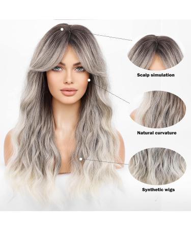 HAIRCUBE Long Grey Synthetic Hair Wig with Fringe for Women - Shop Now! - Buy Online on GoSupps.com