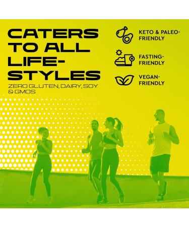 Buy Sugar-Free Electrolyte Powder - Zero Calorie Hydration Mix for Fasting Keto & Vegan | 60 Servings Lemon Lime | Natural Ingredients - Buy Online on GoSupps.com
