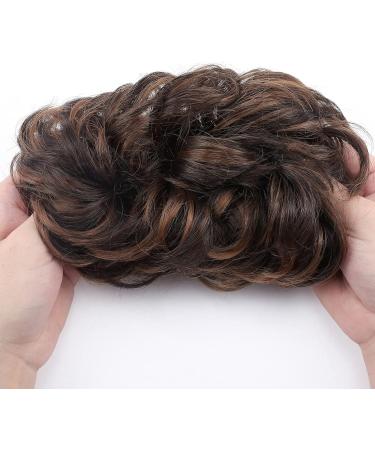 Synthetic Hair Bun Extension 45g - Dark Brown to Light Auburn Scrunchie - Buy Online on GoSupps.com