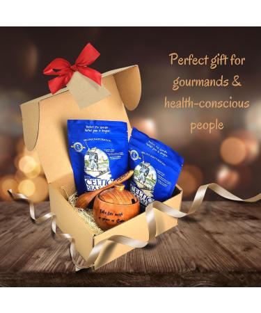 Celtic Salt Cellar bundle with Celtic sea Salt Organic 2PK of 1/2lb Coarse Salt Seasoning Salt Curing Salt for meat Kosher Salt for Pickles Real Salt including Calcium magnesium potassium supplement - Buy Online on GoSupps.com