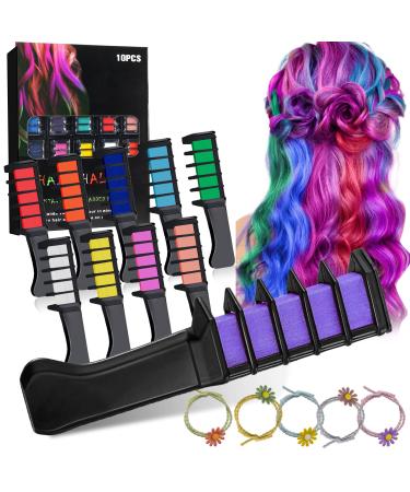 10 Peignes Craie pour Cheveux Peignes Craie Cheveux Coloration Temporaire Lavable Pour Enfants et Adultes F te Anniversaire Cosplay Carnaval 10 unit (Lot de 1)