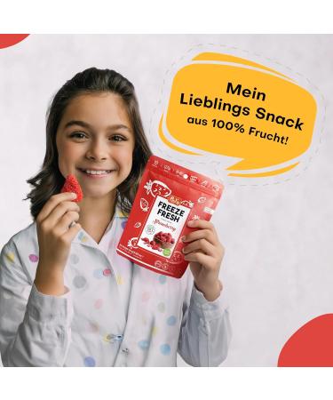  POL'S POL'S FREEZE FRESH Freeze-dried whole strawberries 250g 100% premium sun-ripened dried fruit no added sugar no additives - Buy Online on GoSupps.com