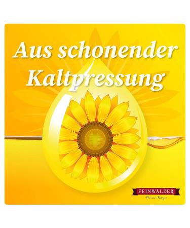 Feinw lder Premium Cold-Pressed Sunflower Oil 5L - Pure Unfiltered Additive-Free Cooking Oil with Mild Taste - Buy Online on GoSupps.com