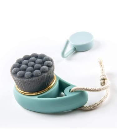 KWOAIZD Deep Cleansing Facial Cleansing Brush - Remove Makeup Clean Pores-Bamboo Charcoal Fiber Mini Portable Wave Point