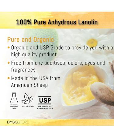 DMSOSTORE LANOLIN 4 lbs. Bulk Pure Unrefined USP Grade Anhydrous 100% Pure Skin Moisturizer - Buy Online on GoSupps.com