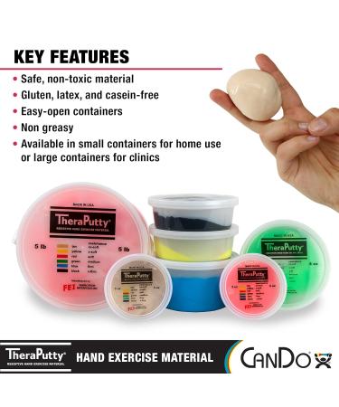 CanDo Antimicrobial Theraputty 85g Tan Extra Soft - Therapy Plasticine 3oz - Buy Online on GoSupps.com