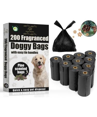 Haya Home 200 Pine Scented Eco Dog Poop Bags | Leak & Tear Resistant | Extra Strong | Environmentally Friendly - Buy Online on GoSupps.com