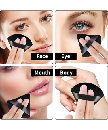 6PCS Velour Soft Triangle Powder Puffs for Face Contouring and Makeup - Set of 6 in Black/Pink/Skin Color - Buy Online on GoSupps.com