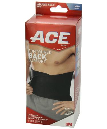 ACE Contoured Back Support - 1 Count | Ergonomic Design for Pain Relief | 205324 - Buy Online on GoSupps.com