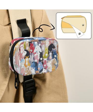 Buy Cartoon Horses Pill Pouch Bags - Small Medicine Purse with 8 Compartments for Daily Pill Organization - Ship Worldwide - Buy Online on GoSupps.com