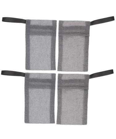 FRCOLOR 4pcs Soap Bubble Mesh Bag Exfoliating Soap Pouch Soap Mesh Holder Soap Foaming Bag Mesh Soap Bag Soap Saver Bag Body Bar Soap Foam Soap Bar Soap Bag Nylon Fiber Storage Bag Pocket