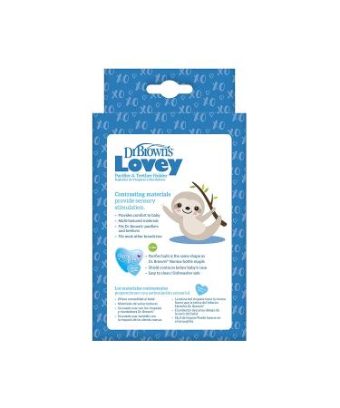 Dr. Brown's Baby Lovey Sloth Pacifier Holder & Teether Clip with HappyPaci - 100% Silicone, 0-12m - Buy Online on GoSupps.com
