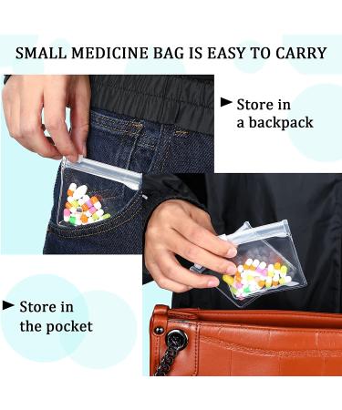 Pill Pouch Bags Zippered Pill Pouch Set Reusable Pill Pouches Clear Plastic  Pill Bags Self Sealing Travel Medicine Organizer Storage Pouches with Slide  Lock for Pills and Small Items (36)