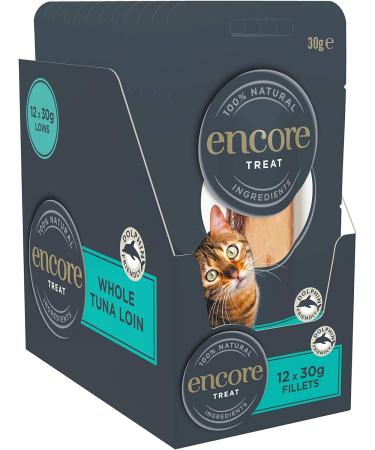 Encore 100% Natural Cat Treats Whole Tuna Loin Cat Snack 30g (Pack of 12) Tuna Single - Buy Online on GoSupps.com