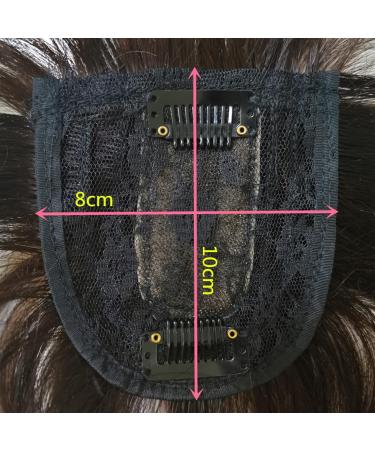 Bangs Bangs Hair Clip in Human Hair Bangs Middle Part Indian Fringe Hairpieces Straight Natural Hair Crown Topper Clip in Top Hairpieces for Women with Thinning Hair for Women Curved Bangs for Daily Dark Brown - Buy Online on GoSupps.com