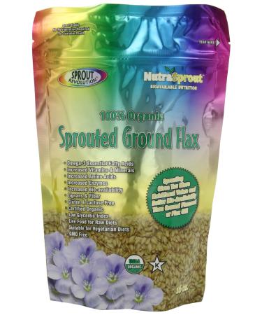 Sprout Revolution Nutrasprout Premium Organic Sprouted Ground Flax, 16-Ounce Pouch (Pack of 2) 1 Pound (Pack of 2)
