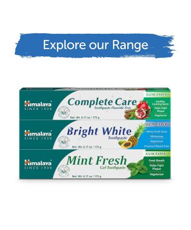 Himalaya Bright White Toothpaste Fluoride Free to Reduce Plaque & Whiten Teeth 6.17 oz (Pack of 2) - Buy Online on GoSupps.com