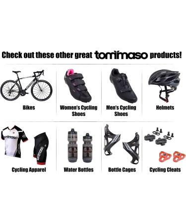 Tommaso Veloce II Cycling Shoes - Stylish Peloton Shoes for Men and Women - Compatible with Look Delta, SPD, SPD-SL Cleats - White/Black (Size 13) - Buy Online on GoSupps.com